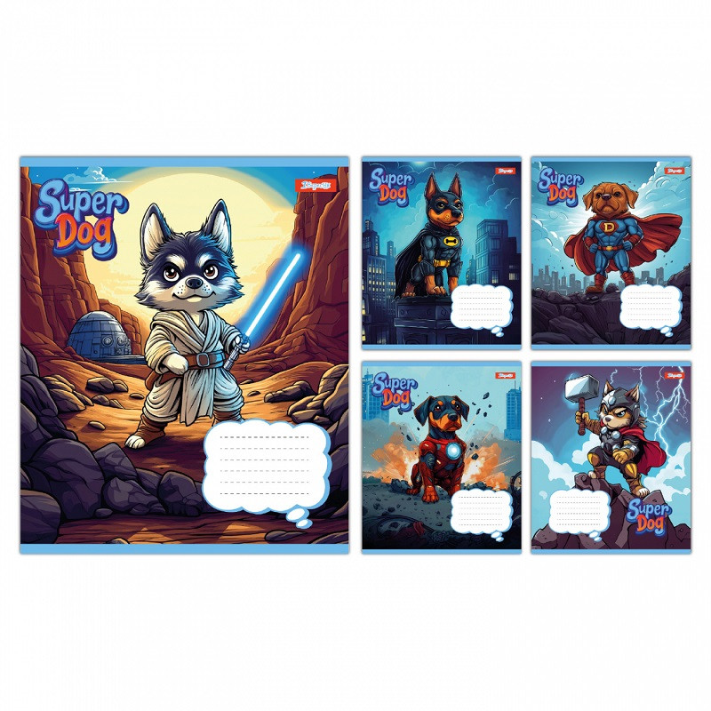 Зошит 1 Вересня Super Dog 12 арк. коса лінія мікс дизайнів (768254)