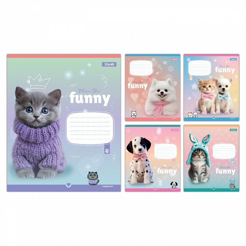 Зошит 1 Вересня Funny Pets 12 арк. лінія мікс дизайнів (768209)