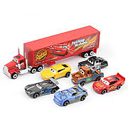 Набір машинок RESTEQ з мультфільму «Тачки» — 7 героїв, включаючи Блискавку МакКвіна