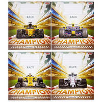 Зошит шкільний 24 аркуша лінія, серія "Гонка чемпіонів", білизна 100%