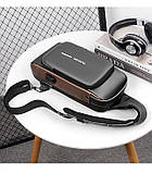 Сумка-рюкзак через плече Grey/Brown з USB-портом та кодовим замком, водостійка, фото 4