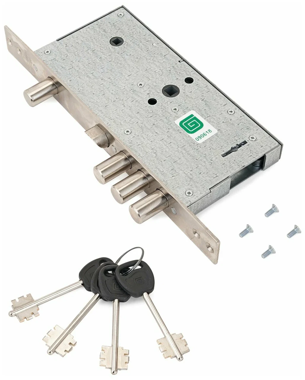 Замок врізний сувальдний Гардіан 30.15 із засувкою 4ключа