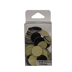 Змінні файли чорні для педикюрних дисків на липкій основі Starlet Professional 180 грит, 20 мм, 100 шт