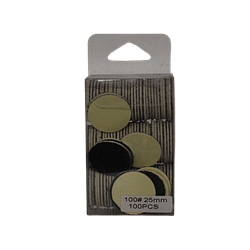 Змінні файли чорні для педикюрних дисків на липкій основі Starlet Professional 100 грит, 25 мм, 100 шт