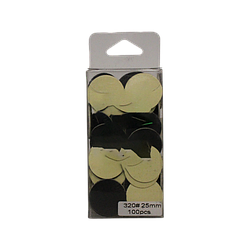 Змінні файли чорні для педикюрних дисків на липкій основі Starlet Professional 320 грит, 25 мм, 100 шт