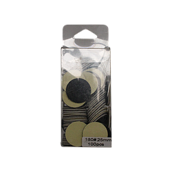 Змінні файли чорні для педикюрних дисків на липкій основі Starlet Professional 180 грит, 25 мм, 100 шт