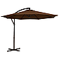 Садова парасоля кругла 3 м WCG із поліестеру 160G та сталевою рамою із регульованим кутом нахилу Коричневий, фото 5