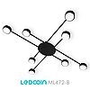 Люстра ML472-8 чорна Ledcoin на 8 ламп GX53 (стельовий світильник під змінні LED лампи) Ø1000х55 мм, фото 4