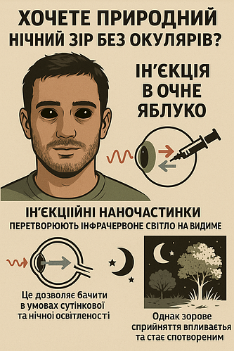 Ін'єкції для нічного бачення: наукова фантастика чи майбутнє?