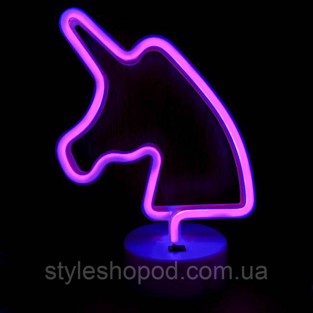 Нічний світильник Neon Lamp series — Unicorn Pink, фото 1