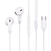 Навушники Type C з мікрофоном Yison X8 — White