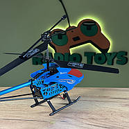 Вертоліт на радіоуправлінні "Небесна Буря" Блакитний 46 см | Гвинтокрил на пульті управління | Гелікоптер на радіокеруванні, фото 5