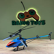 Вертоліт на радіоуправлінні "Небесна Буря" Блакитний 46 см | Гвинтокрил на пульті управління | Гелікоптер на радіокеруванні, фото 2