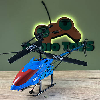 Вертоліт на радіоуправлінні "Небесна Буря" Блакитний 46 см | Гвинтокрил на пульті управління | Гелікоптер на радіокеруванні