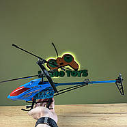 Вертоліт на радіоуправлінні "Небесна Буря" Блакитний 46 см | Гвинтокрил на пульті управління | Гелікоптер на радіокеруванні, фото 6