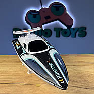 Кораблик на радіоуправлінні Kraken чорний | Човен на пульті управління | Катер на радіокеруванні, фото 2