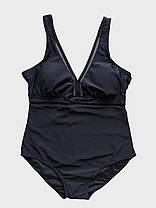 Цілисний купальник великий розмір Fuba 25013 чорний 54 56 58 60 62 розмір, фото 5