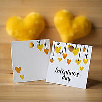 Бірка на День закоханих (50х50мм.) "Valentine's day"