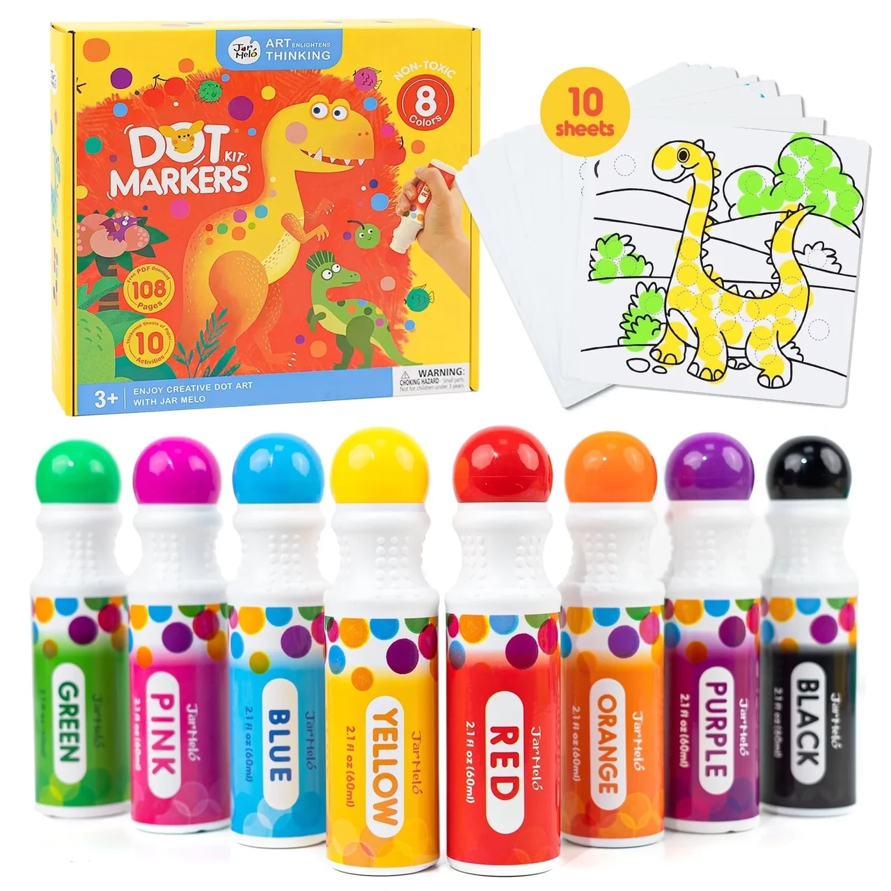 Точковий живопис Jar Melo 8 кольорів Dot Painting, фото 1