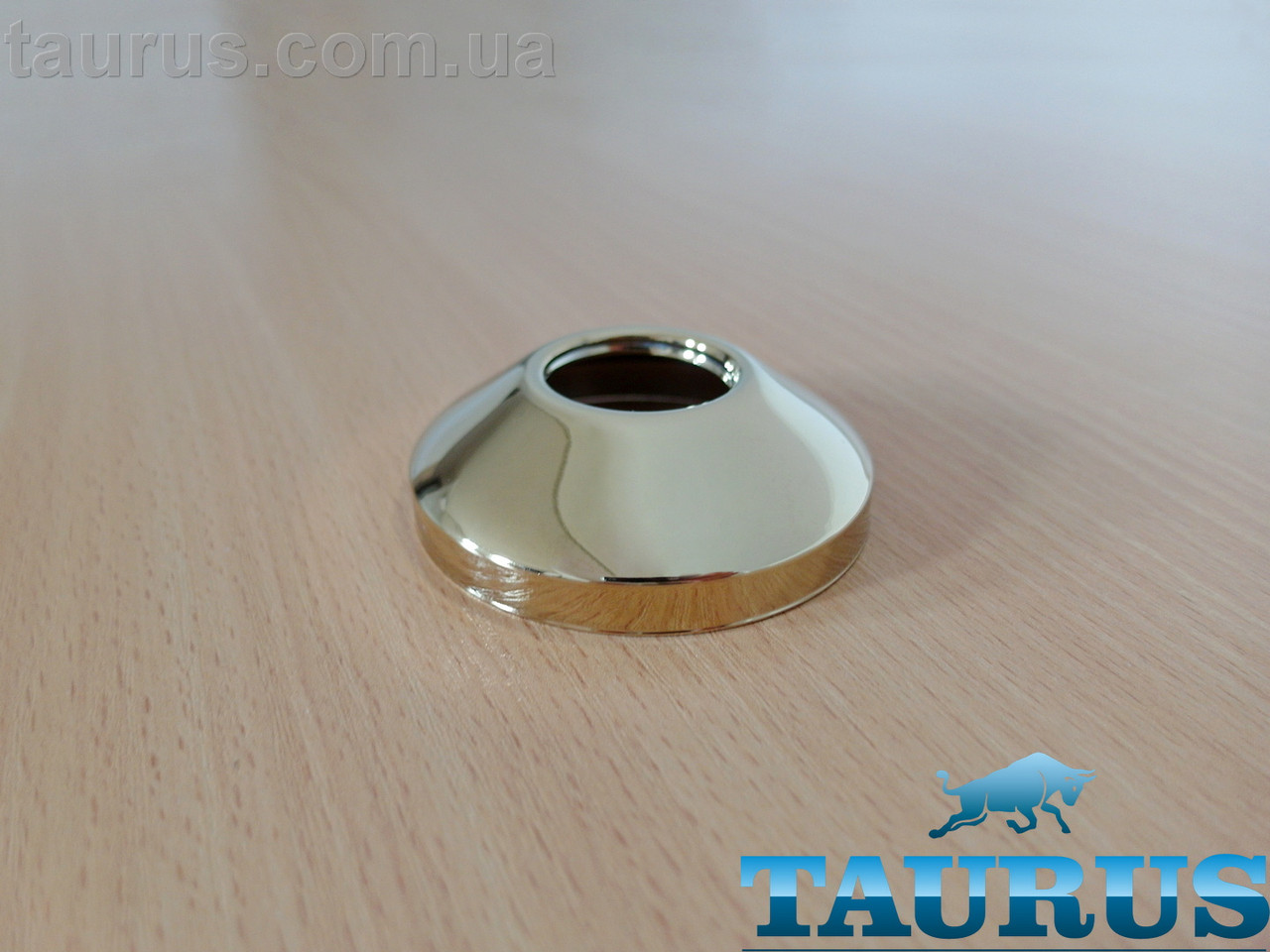 Золотий фланець Конус ThermoPulse Gold розмір D65 мм / висота 20 мм, під внутрішній розмір 3/4" (26мм). Латунь, фото 1