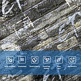 Самоклеюча декоративна 3D панель під чорну цеглу графіті 700х770х6мм (027) SW-00000077, фото 4