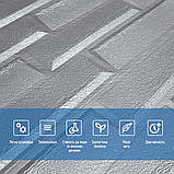 3D панель самоклеюча кладка 770х700х5мм Срібло (034) SW-00000217, фото 4