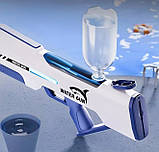 Дитячий великий водяний автомат бластер акумуляторний з підсвічуванням та автоматичним накачуванням води, фото 3