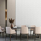 3D панель самоклеюча цегла 690х780х5мм Білий Матовий (001-5M) SW-00000587, фото 5