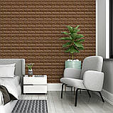 3D панель самоклеюча 700х770х7мм цегла Коричнева (020-7) SW-00000053, фото 5