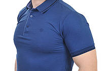 Футболка-поло чоловіча Le Gutti 25-1880-15 індиго, фото 5
