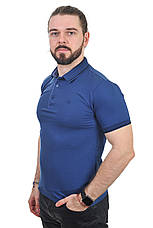 Футболка-поло чоловіча Le Gutti 25-1880-15 індиго, фото 3