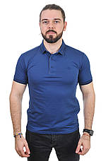Футболка-поло чоловіча Le Gutti 25-1880-15 індиго, фото 2