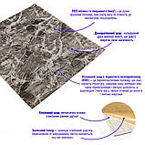 3D панель самоклеюча кладка 700х770х7мм Чорна-біла (330) SW-00000674, фото 2