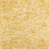 Декоративна 3D панель самоклейка 700х770х3мм Мармур жовтий (062-3) SW-00000694