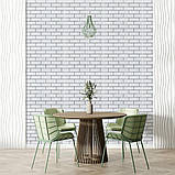 Самоклеюча 3D панель 700х770х3мм Біла цегла смужка срібло (100-3) SW-00000752, фото 5