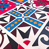 Самоклеюча плівка на паперовій основі 0,45х10м х 0,07мм Вінтажна бордова мозаїка SW-00000789, фото 2