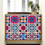 Самоклеюча плівка на паперовій основі 0,45х10м х 0,07мм Вінтажна бордова мозаїка SW-00000789, фото 5