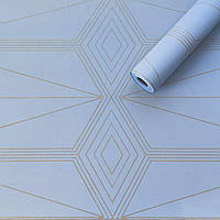 Самоклеюча плівка 0,45х10м х 0,07мм Блакитна із золотом SW-00001218