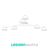 Люстра ML472-6 бiла Ledcoin на 6 ламп GX53 (стельовий світильник під змінні LED лампи) Ø1000х55 мм, фото 4