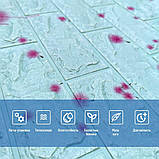 Самоклеюча 3D панель 700х770х4мм Блакитні кульбаби (322) SW-00001362, фото 4