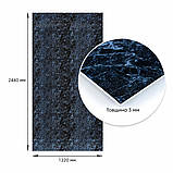Декоративна ПВХ плита 1,22м х 2,44м х 3мм Чорний мармур SW-00001404, фото 4