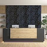 Декоративна ПВХ плита 1,22м х 2,44м х 3мм Чорний мармур SW-00001404, фото 8