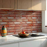 Декоративна ПВХ панель 960х480х4мм Коричнево-рожева цегла SW-00001426, фото 5