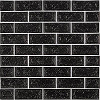 Панель стінова 700х700х5мм Чорна цегла з білим SW-00001503