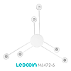 Люстра ML472-6 бiла Ledcoin на 6 ламп GX53 (стельовий світильник під змінні LED лампи) Ø1000х55 мм, фото 3