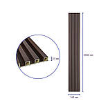 Рейка декоративна WPC стінова 3000х160х23мм Горіх SW-00001535, фото 3