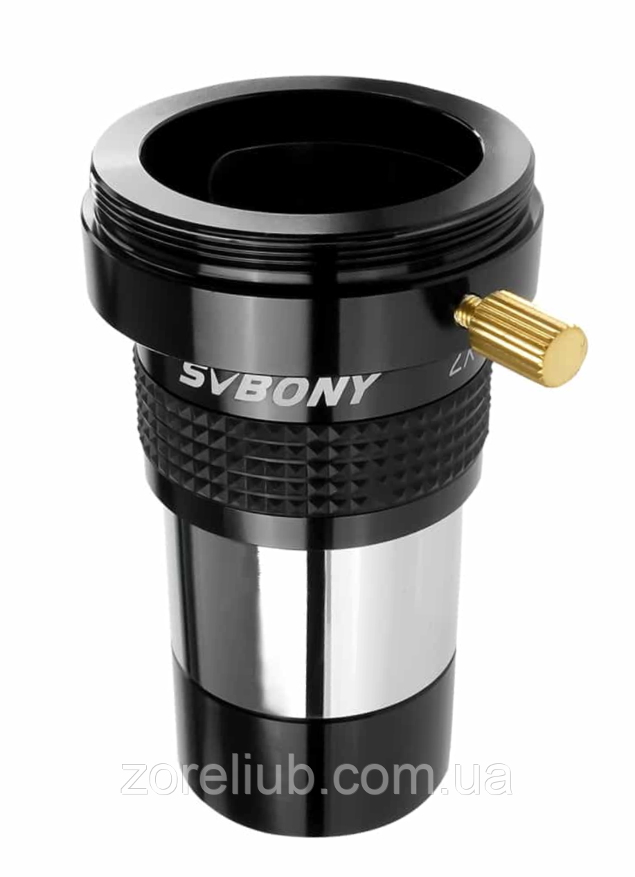 Лінза Барлоу 2X SV137 1.25" FMC з Т-адаптер різь M42*0.75, латуне кільце SVBONY, фото 1