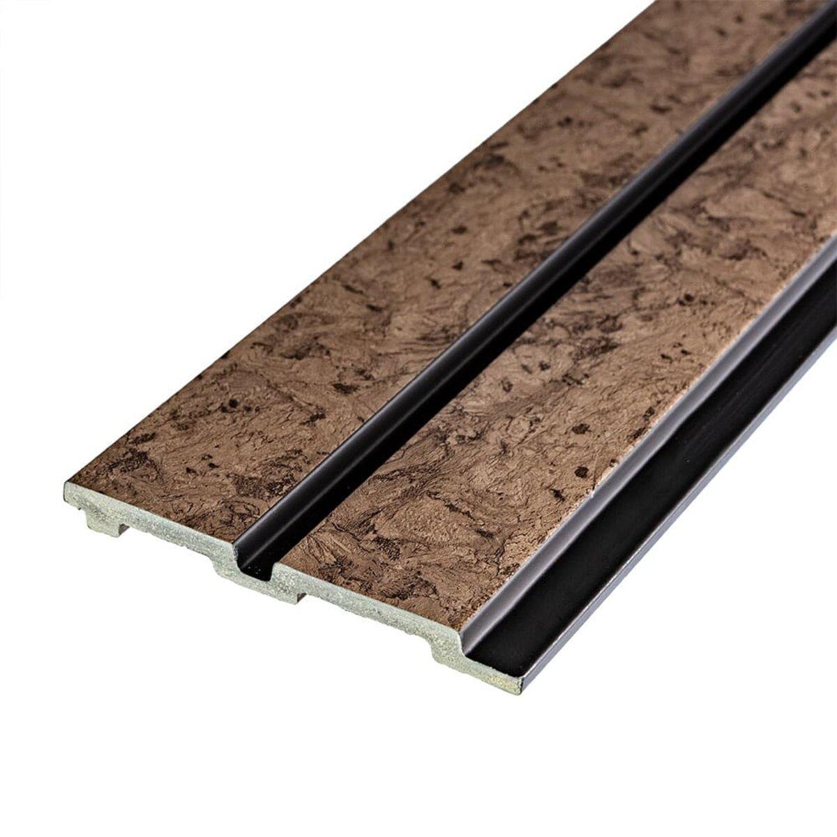 Рейка декоративна PS 2900х120х12мм Шоколадний мармур SW-00001754, фото 1