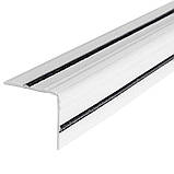 Плінтус РР самоклеючий 2300х140х4мм Білий з чорною смужкою (D) SW-00001810, фото 2