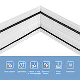 Плінтус РР самоклеючий 2300х140х4мм Білий з чорною смужкою (D) SW-00001810, фото 5